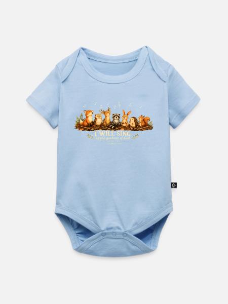 Psalm 89 Waldtiere - Baby Premium Kurzarmbody - Hellblau