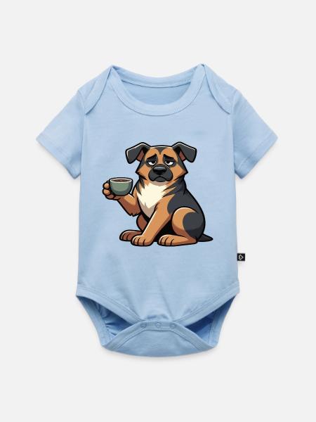 Deutscher Schäferhund Schäferhunde Schäferhunde - Baby Premium Kurzarmbody - Hellblau