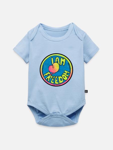 ICH BIN FREIHEIT - Baby Premium Kurzarmbody - Hellblau