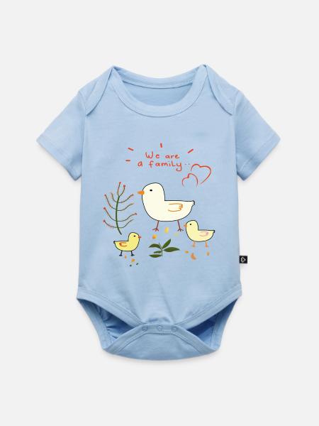 Familie - Baby Premium Kurzarmbody - Hellblau