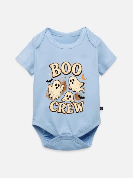 Boo Crew Halloween-Geister - Baby Premium Kurzarmbody - Hellblau