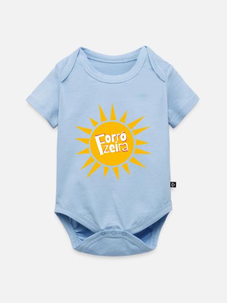 Forrozeira – Sonne & Forro Statement - Baby Premium Kurzarmbody - Hellblau