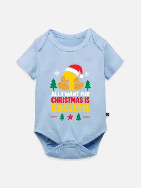 Raclette-Weihnachtsstimmung - Baby Premium Kurzarmbody - Hellblau