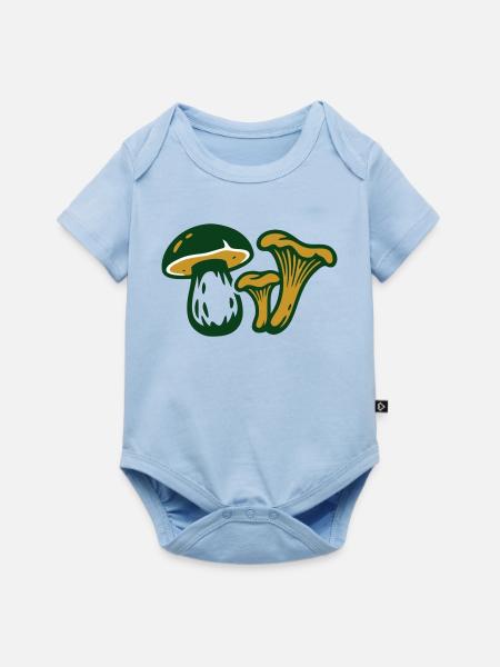 Waldpilze Natur Grafik - Baby Premium Kurzarmbody - Hellblau