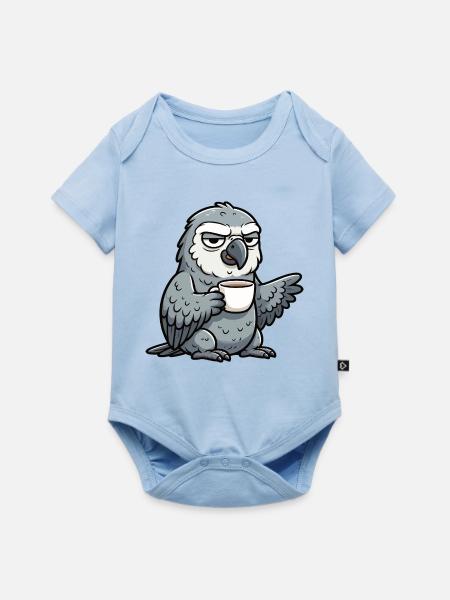 Graupapagei Papagei Papageibesitzer Papageihalter - Baby Premium Kurzarmbody - Hellblau