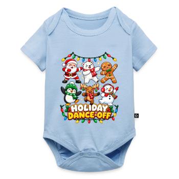 Holiday Dance-Off Festtagsmotif - Baby Premium Kurzarmbody - Hellblau - Vorne