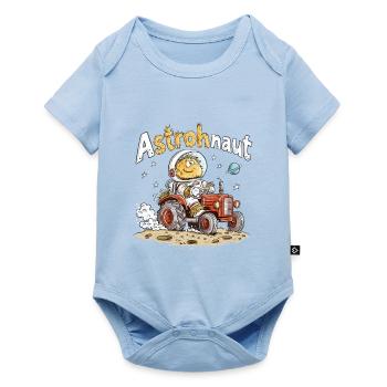 Astrohnaut Traktor Astronaut Landwirt Wortspiel - Baby Premium Kurzarmbody - Hellblau - Vorne