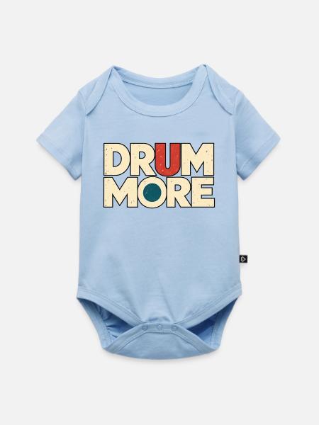 DRUM MORE - Baby Premium Kurzarmbody - Hellblau
