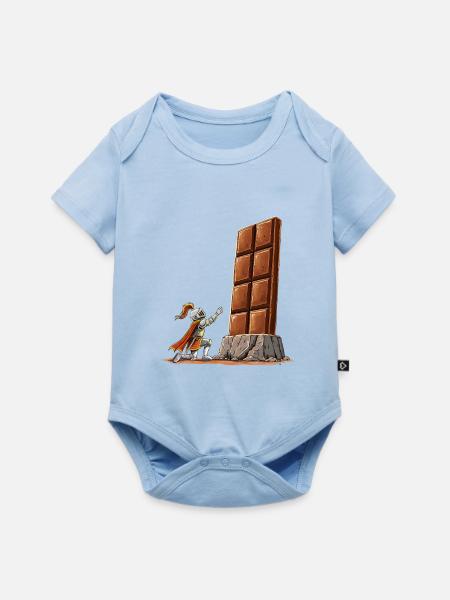 Epische Schokolade Mittelalter Ritter Fantasy - Baby Premium Kurzarmbody - Hellblau