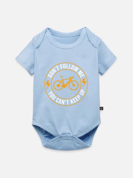 E-Bike EBike E Bike - Baby Premium Kurzarmbody - Hellblau