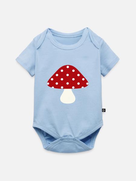 Glückspilz - Baby Premium Kurzarmbody - Hellblau