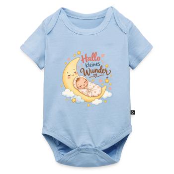 Hallo Kleines Wunder Mondtraum - Baby Premium Kurzarmbody - Hellblau - Vorne