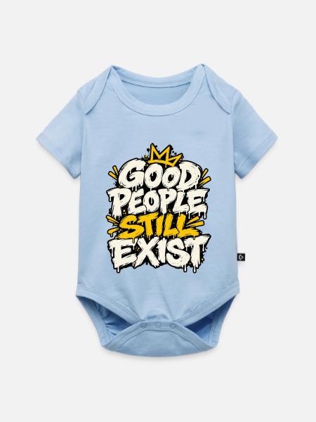 Gute Menschen existieren – Graffiti Stil - Baby Premium Kurzarmbody - Hellblau