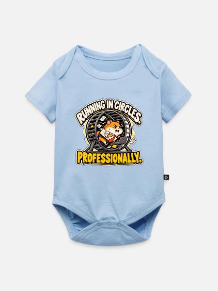 Im Kreis drehen. Beruflich. - Baby Premium Kurzarmbody - Hellblau