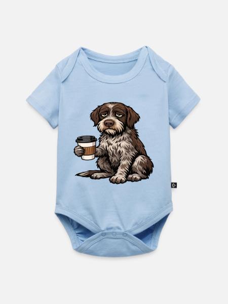 Deutsch Drahthaar Deutsch-Drahthaar Besitzer - Baby Premium Kurzarmbody - Hellblau