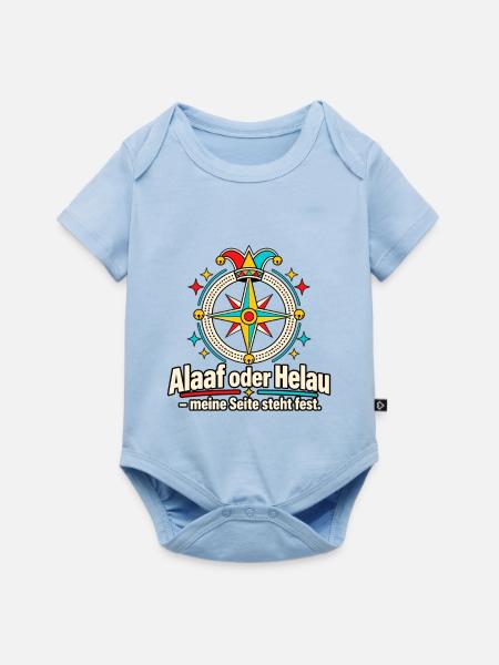 Alaaf oder Helau Karnevalsfan Karnevalsspruch - Baby Premium Kurzarmbody - Hellblau