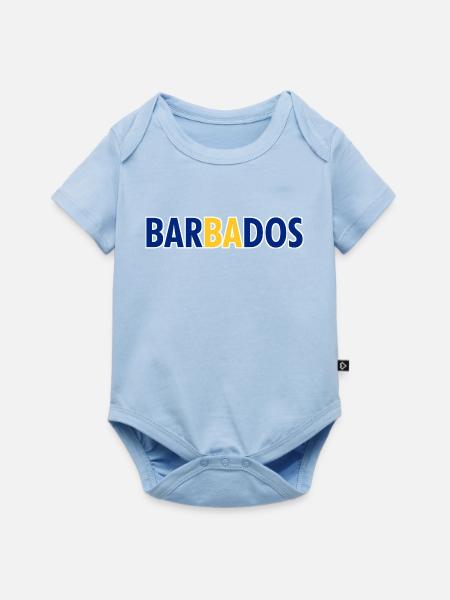 Barbados Lettering - Karibik - Insel - Baby Premium Kurzarmbody - Hellblau