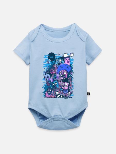 Blaues Projekt - Baby Premium Kurzarmbody - Hellblau
