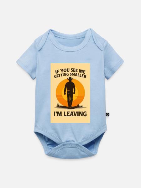 Western Cowboy Sonnenuntergang Motiv Design - Baby Premium Kurzarmbody - Hellblau