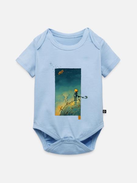 Der kleine Sternengucker - Baby Premium Kurzarmbody - Hellblau