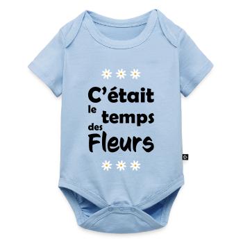 C'était le temps des fleurs - Body à manches courtes Premium Bébé - bleu clair - Devant