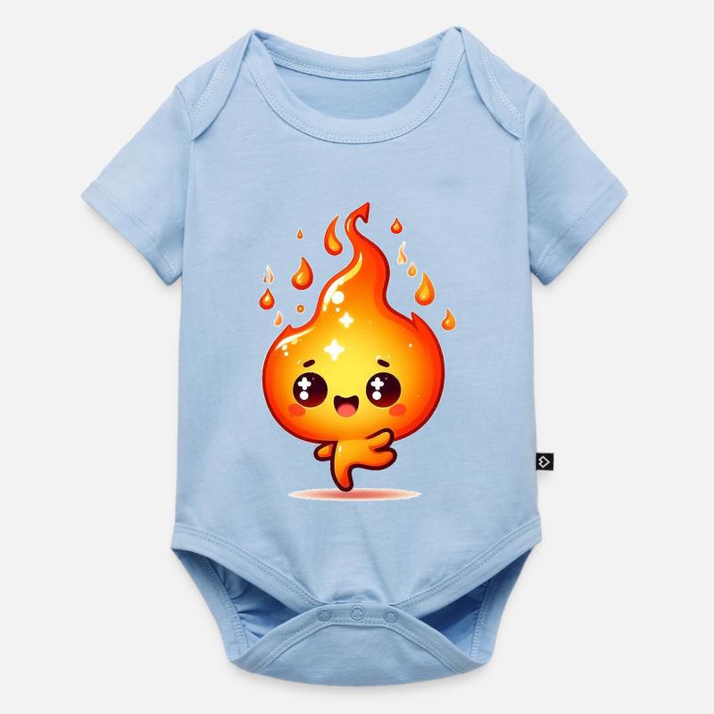 Le feu - Body à manches courtes Premium Bébé - bleu clair