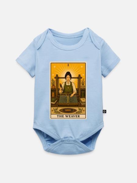 Weberin | Webstuhl Garn Tarot - Baby Premium Kurzarmbody - Hellblau