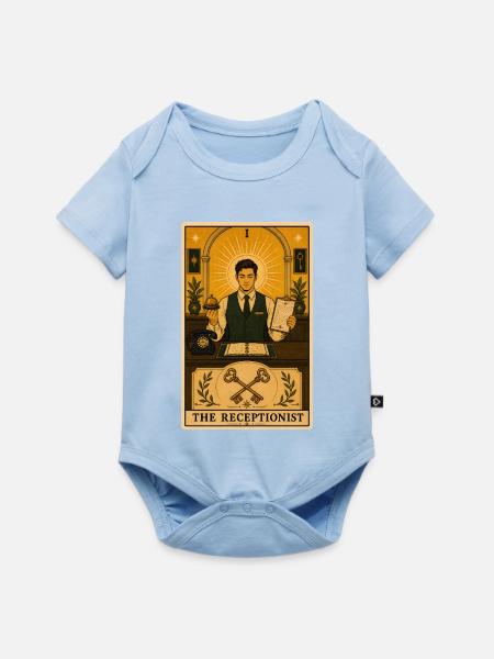 Rezeptionist | Empfang Tarot - Baby Premium Kurzarmbody - Hellblau