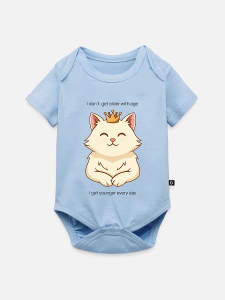 Kitty Queen: Younger every day! - Baby Premium Kurzarmbody - Hellblau