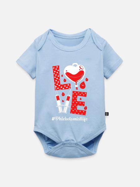 Blutspende Blut Blutspender - Baby Premium Kurzarmbody - Hellblau