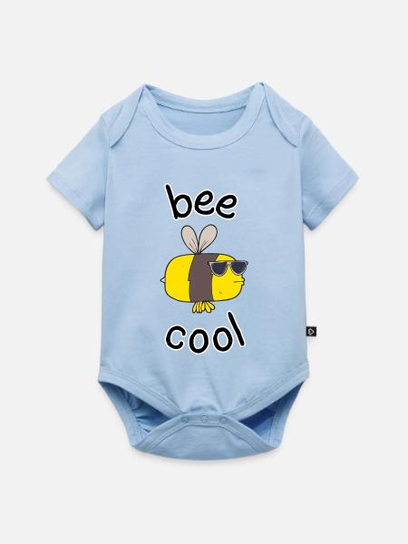 Bee Cool - Baby Premium Kurzarmbody - Hellblau