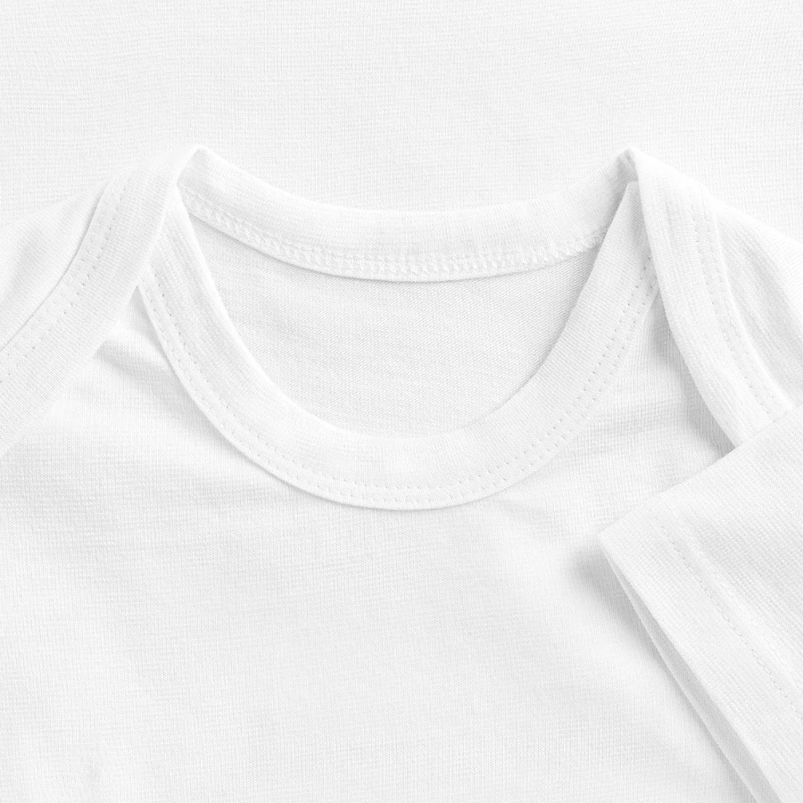 Grindelwald badge on a baby premium short-sleeve bodysuit, white, neck label