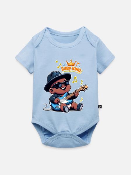 Baby-König - Baby Premium Kurzarmbody - Hellblau