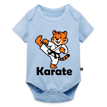 Karate Tiger - Baby Premium short-sleeve bodysuit - light blue - Front