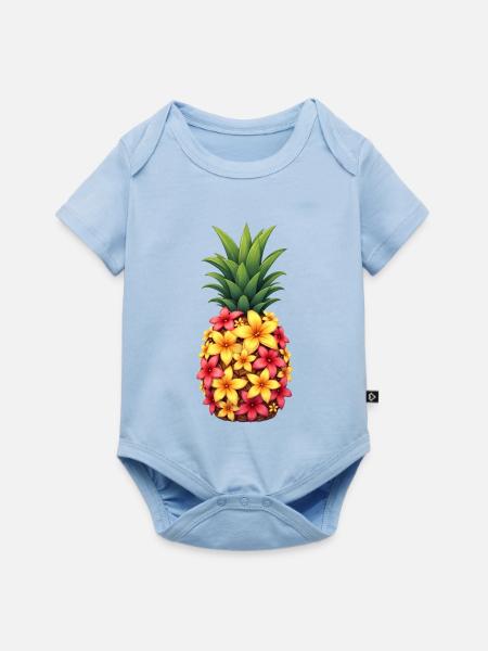 Ananas - Baby Premium Kurzarmbody - Hellblau