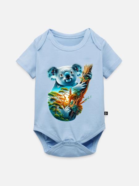 Koala - Baby Premium Kurzarmbody - Hellblau