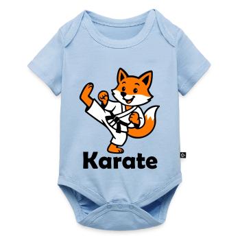 Karate Fox - Baby Premium short-sleeve bodysuit - light blue - Front