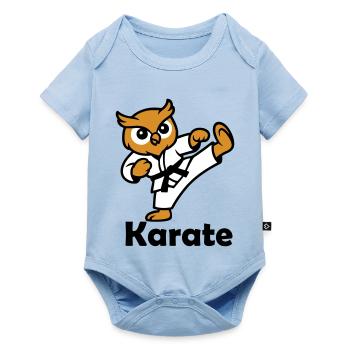 Karate Owl - Baby Premium short-sleeve bodysuit - light blue - Front