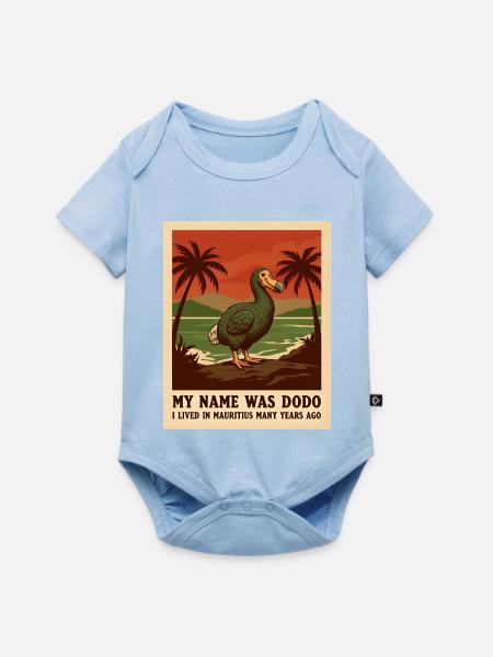 Dodo, extinct  bird from Mauritius - Baby Premium Kurzarmbody - Hellblau