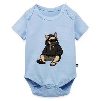 Bouledogue français Frenchie Propriétaire de Frenchie - Body à manches courtes Premium Bébé - bleu clair - Devant