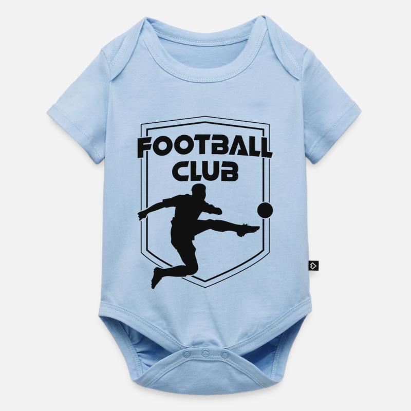 FC Blason Noir - Body à manches courtes Premium Bébé - bleu clair