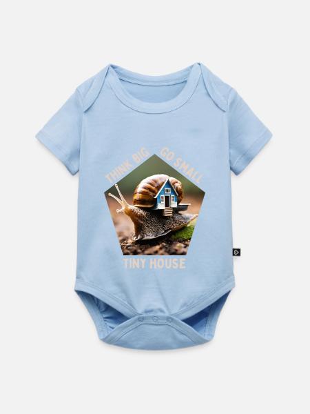 Kleines Haus - Baby Premium Kurzarmbody - Hellblau