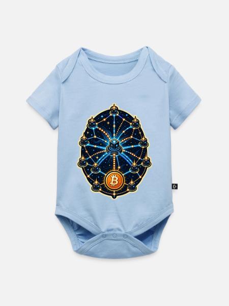 Routing Node Sternkarte Netzwerk - Baby Premium Kurzarmbody - Hellblau