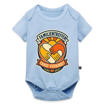 Familienfest Herzverbindet Chaos - Baby Premium Kurzarmbody - Hellblau - Vorne