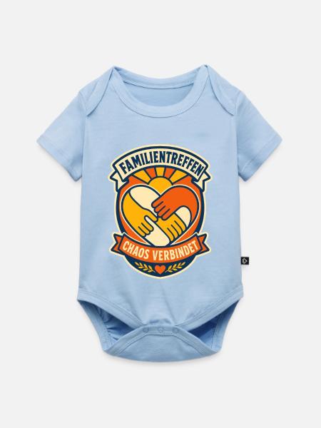 Familienfest Herzverbindet Chaos - Baby Premium Kurzarmbody - Hellblau