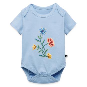 Motif de broderie Chignon Nordland - Body à manches courtes Premium Bébé - bleu clair - Devant