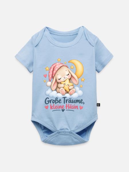 Große Träume Kleine Hasin - Baby Premium Kurzarmbody - Hellblau