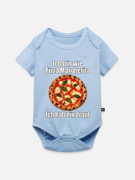 Pizza Margherita – Nix drauf - Baby Premium Kurzarmbody - Hellblau