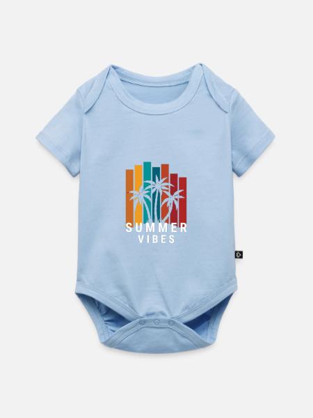 Summer vibes - Baby Premium Kurzarmbody - Hellblau