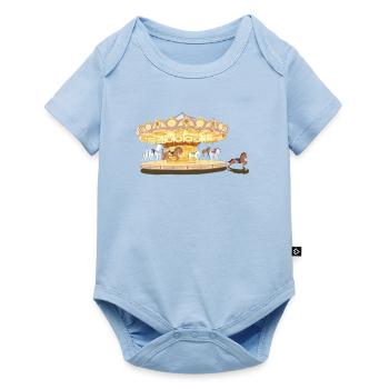 Enchanted Carousel Unisex Illustration - Baby Premium short-sleeve bodysuit - light blue - Front